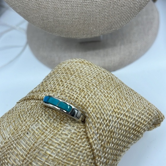 Authentic Southwest WJ Wilson Jim Navajo Sleeping Beauty Turquoise Size 6 Ring - Picture 4 of 12